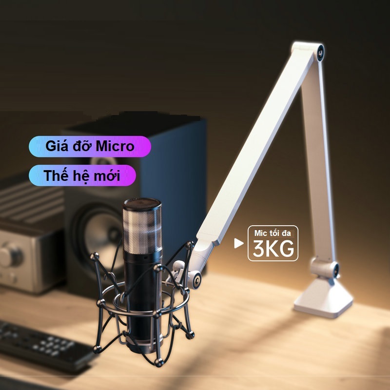 Giá đỡ Micro, Giá kẹp Micro thế hệ mới kiểu dáng hiện đại điều chỉnh 360 dùng cho phòng thu, phát sóng trực tiếp