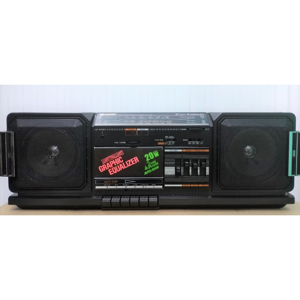 Radio cassette Sharp GF-329Z(BK) đồ cũ nghe hay ok 100%