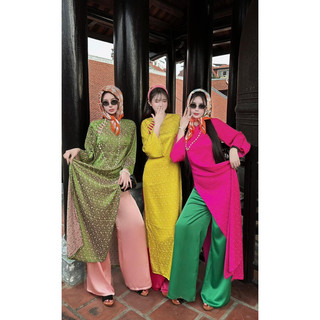 ÁO DÀI TƠ TẰM CHUỒN