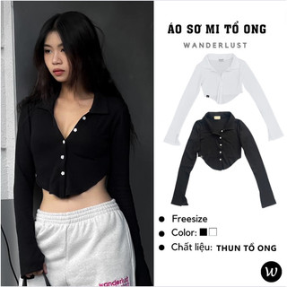 Áo SƠ MI Flower Croptop
