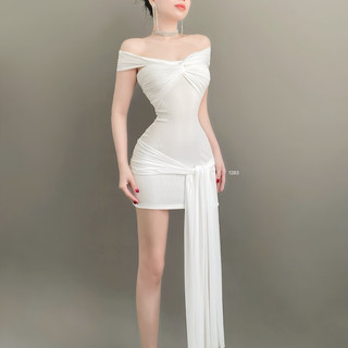 IRIS - Đầm thun gân phối lưới mesh tạo nhiều kiểu, ôm body siêu tôn dáng