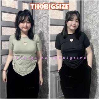 Áo Thun Đuôi Tôm Hình Thêu Bigsize 60-95KG ( Thỏ Bigsize )