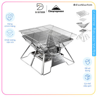 Bếp nướng xếp gọn campingmoon mt-2 dã ngoại thép không gỉ
