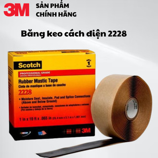 Băng keo cách điện trung thế, quấn bọc Busbar 3M Scotch 2228, độ dày 1.65mm, size: 3m