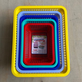 Rổ chữ nhật rổ vuông lỗ to, rổ đựng rau vuông, Rổ chữ nhật Top Tli