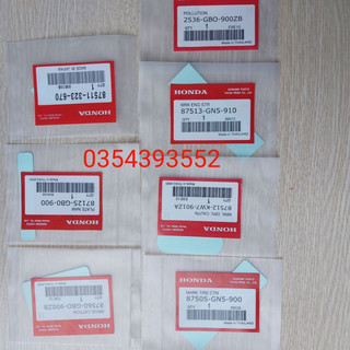 Bộ tem thông số dream đời đầu 2001 2002