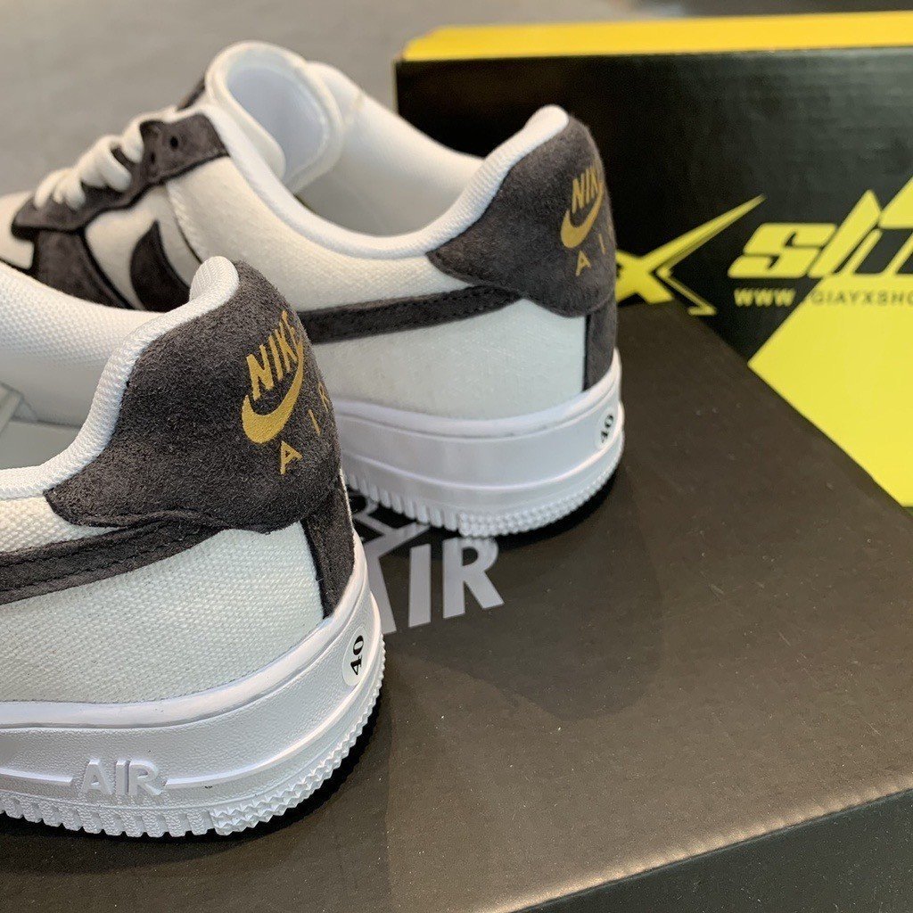 Giày Thể Thao Sneaker Màu Xám Lông Chuột Da Lộn X Vải Canvas Đủ Size Nam Nữ Full Bill Box