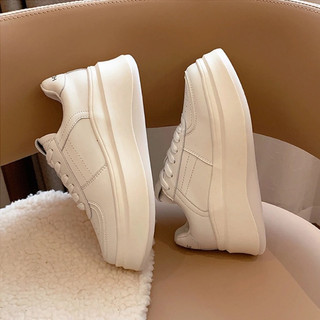 (sẵn trắng 39) Giày Sneaker Trắng Basic Độn Đế Thời Trang Hàn Quốc Dành Cho Nữ