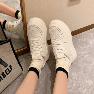 (sẵn trắng 39) Giày Sneaker Trắng Basic Độn Đế Thời Trang Hàn Quốc Dành Cho Nữ