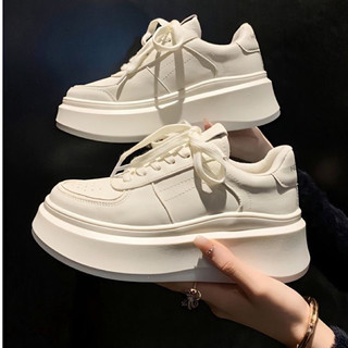 (sẵn trắng 39) Giày Sneaker Trắng Basic Độn Đế Thời Trang Hàn Quốc Dành Cho Nữ
