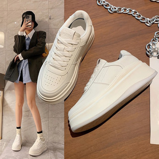 (sẵn trắng 39) Giày Sneaker Trắng Basic Độn Đế Thời Trang Hàn Quốc Dành Cho Nữ