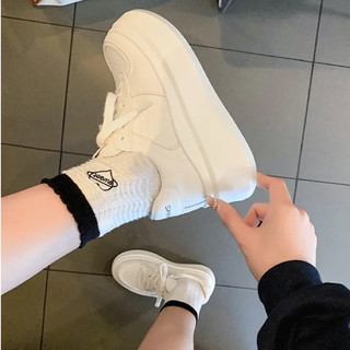 (sẵn trắng 39) Giày Sneaker Trắng Basic Độn Đế Thời Trang Hàn Quốc Dành Cho Nữ