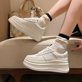 (sẵn trắng 39) Giày Sneaker Trắng Basic Độn Đế Thời Trang Hàn Quốc Dành Cho Nữ