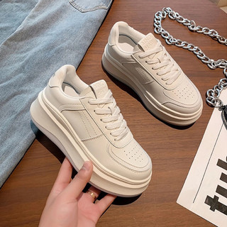 (sẵn trắng 39) Giày Sneaker Trắng Basic Độn Đế Thời Trang Hàn Quốc Dành Cho Nữ