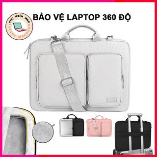 Túi đựng laptop chống sốc 360 độ, túi chống sốc laptop chống nước, đựng macbook 13inch - 15.6 inch, qoai đeo chéo 4 màu