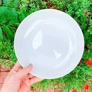 Đĩa ảo sứ trắng 6inch 15cm ,đĩa sứ đựng thức ăn