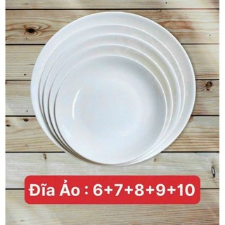 THANH LÝ Đĩa Sứ 7 Inch 18cm, Dĩa sứ trắng trơn,Đĩa đựng thức ăn/ Dĩa Sứ/ Dĩa sứ sâu lòng