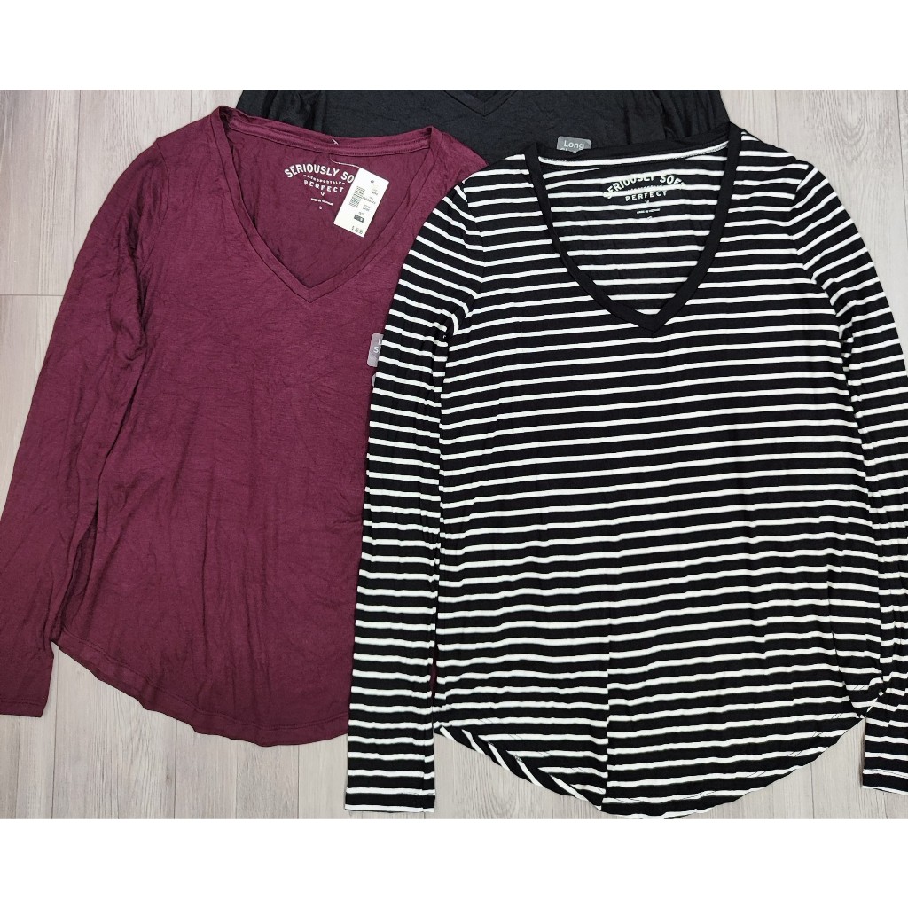 Áo thun nữ tay dài xuất dư Aeropostale chất thun siêu mềm mại size