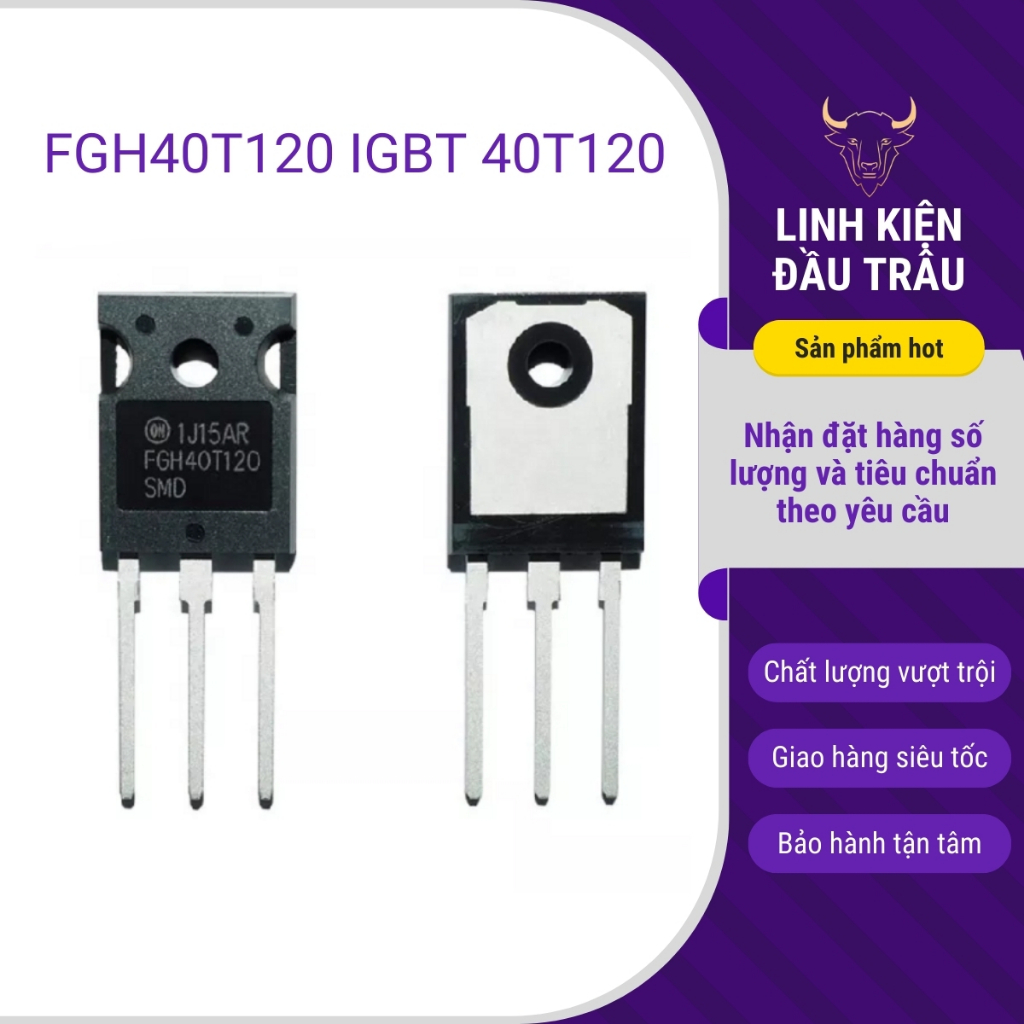 FGH40T120 IGBT 40T120 40A 1200V tháo máy chất lượng tốt. (kiểm tra trước khi gửi) Linh kiện đầu trâu