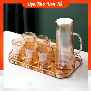 Bộ bình nước thủy tinh chịu nhiệt BBN12 - 1.3L