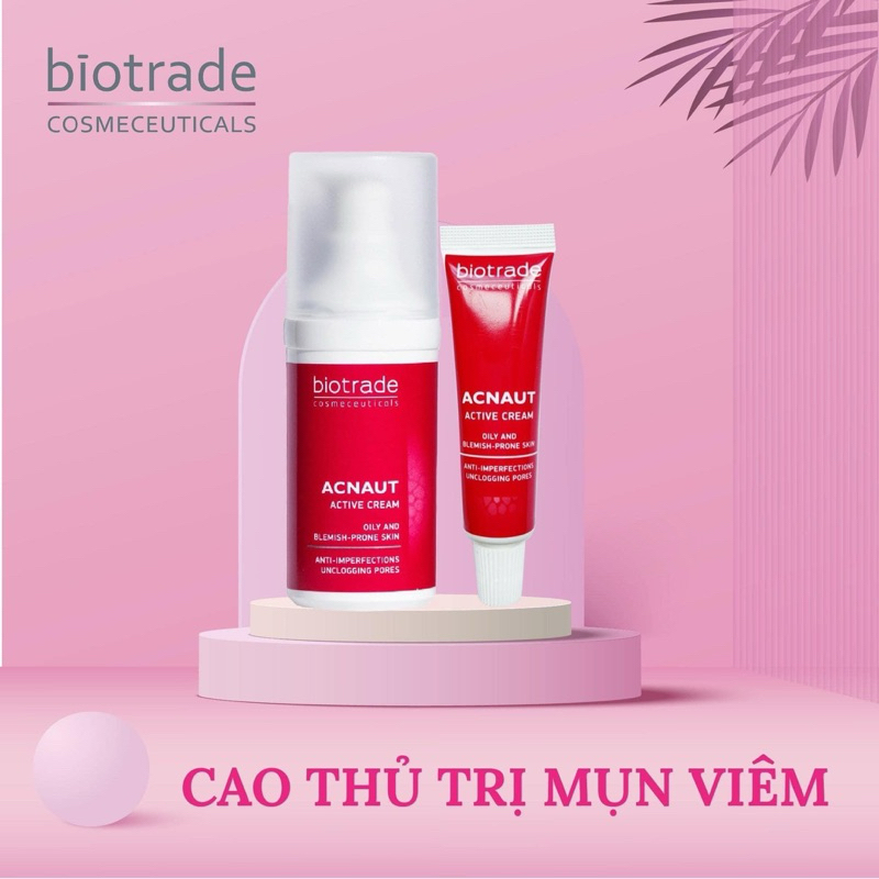 Chấm Mụn Biotrade Acnaut Active Cream (15ml ) và Biotrade Acnaut Active Lotion (10ml) Hỗ Trợ Giảm Mụn Kiểm Soát Dầu