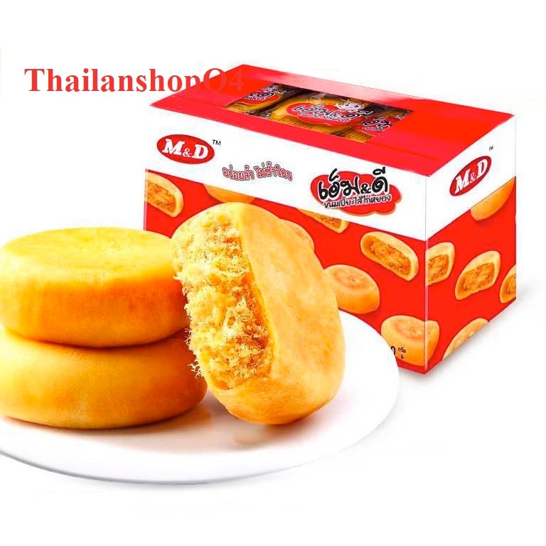 BÁNH CHÀ BÔNG RUỐC SỢI GÀ M&amp;D THÁI LAN jambon gà xé thái lan