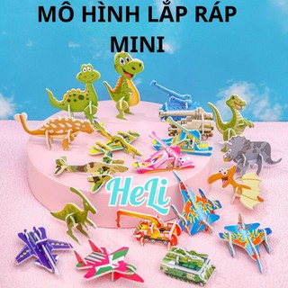 Đồ chơi lắp ráp mô hình giấy 3d mini cho bé bằng xốp đủ hình
