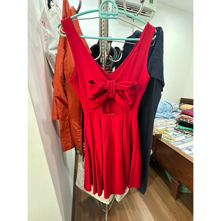 đầm đỏ nơ lưng mikki sz S