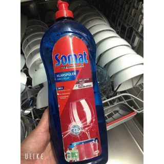 combo 2 chai Nước làm bóng somat 750ml - Đức dùng cho Máy rửa bát chén + Tặng viên Finish Nhật