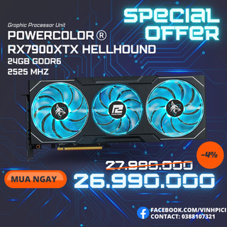 Card màn hình powercolor rx 7900xtx hellhound
