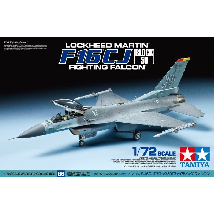 [TAMIYA] 60786 Mô hình máy bay quân sự 1/72 SCALE LOCKHEED MARTIN* F-16*CJ [BLOCK50] FIGHTING FALCON