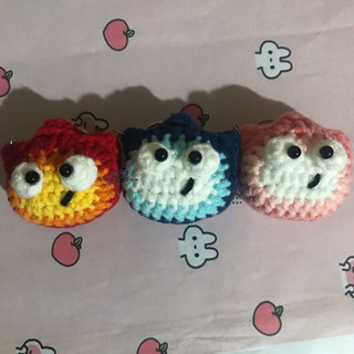 Móc khoá lửa và nước Calcifer len handmade-QUYENVANSHOP