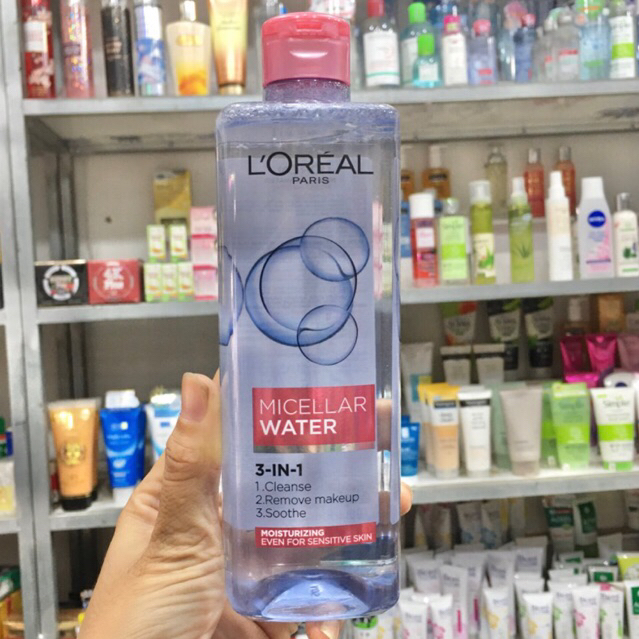 Nước tẩy trang 3 in 1 L'Oréal Micellar tươi mát da chai 400ml