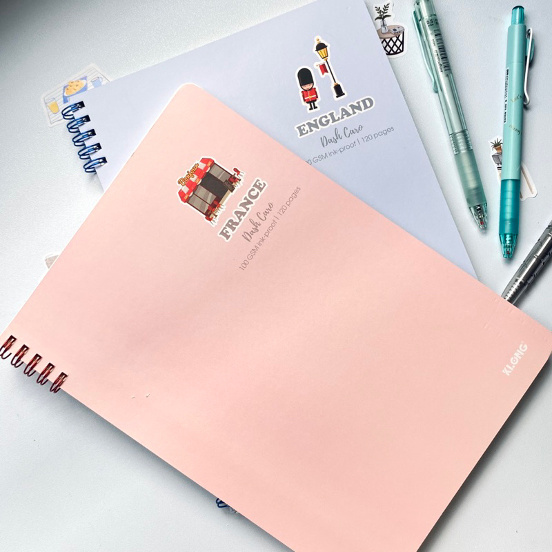 Sổ lò xo kép 2 đầu caro (giá sỉ) nét đứt Dash Caro B5 KLong B5 120 trang; MS: 504