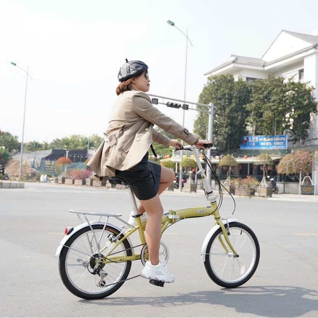 Xe Đạp Gấp Satako Yavit Xuất Nhật size 20- hàng nhập khẩu chính hãng- KÈM QUÀ TẶNG