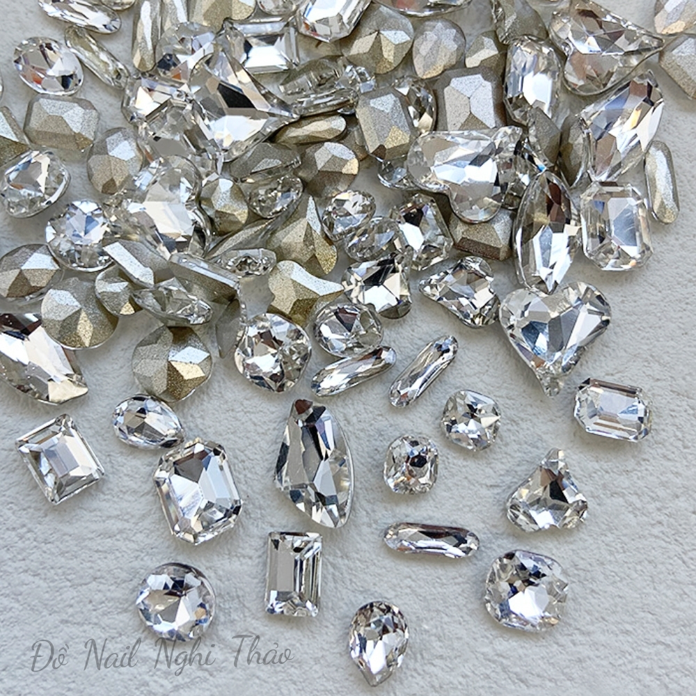 Đá khối nail siêu sáng mix 25 viên size nhỏ NGHI THẢO