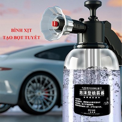 Bình tạo bọt rửa xe cầm tay MYT Bình xịt bọt tuyết rửa xe cầm tay khí nén áp suất cao 2000ml tiện lợi đa dụng