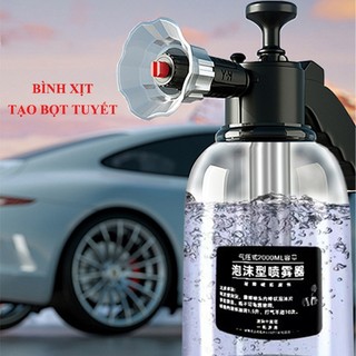Bình tạo bọt rửa xe cầm tay MYT Bình xịt bọt tuyết rửa xe cầm tay khí nén áp suất cao 2000ml tiện lợi đa dụng