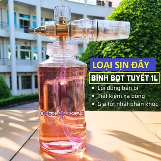 Bình xịt bọt tuyết trong suốt 1l gắn súng rửa xe