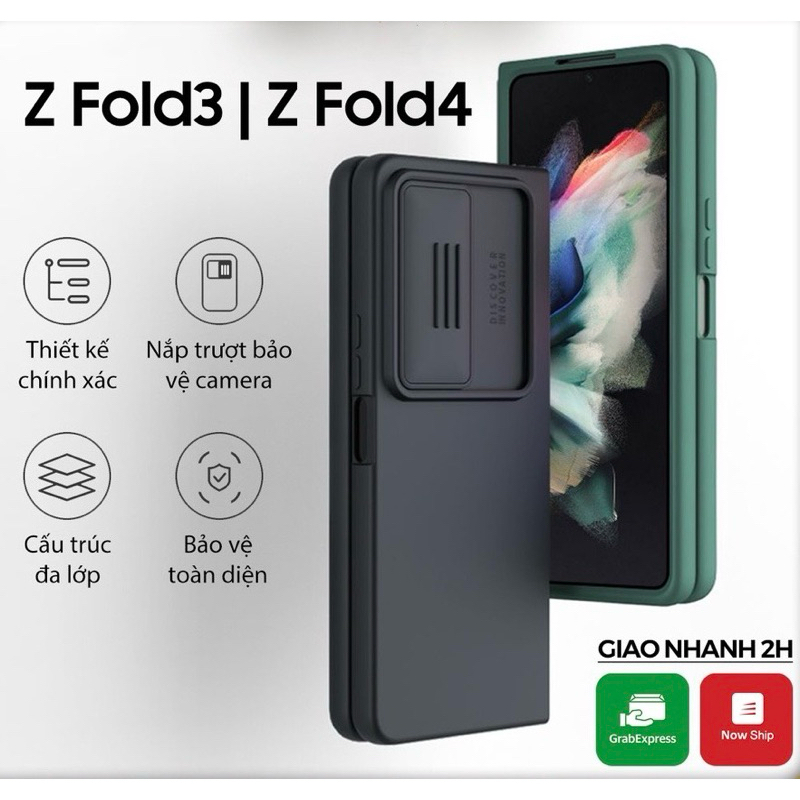 TK Ốp Z Fold 4, Z Fold4, Z Fold 5 , Z Fold3 bảo vệ camera Nillkin Camshield Silky Silicone Case