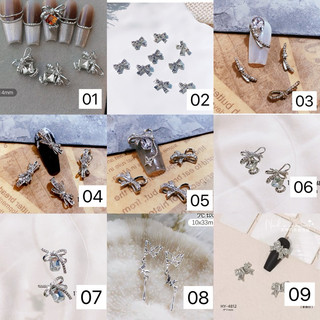 Charm nail kim loại đính móng cực xinh, charm đá gắn móng tay nhiều mẫu