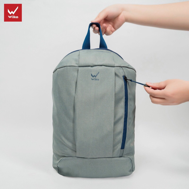 Balo văn phòng đi làm thể thao du lịch Wika EasyGo nhỏ gọn nhẹ đẹp mẫu mới nam nữ cao cấp chính hãng giá rẻ tốt bền xám