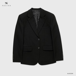 Áo blazer nam basic, có độn vai, chất vải dầy dặn, form dáng đẹp - Thương hiệu NOSTER mã AJK3334