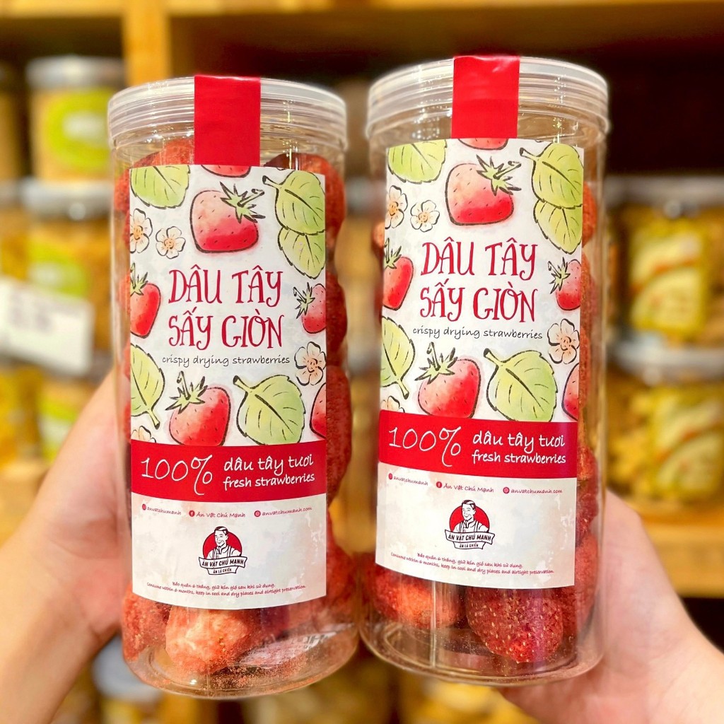 Dâu Sấy Giòn - Ăn Vặt Chú Mạnh