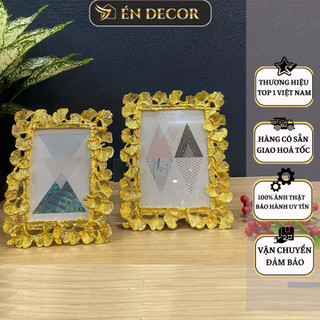 Decor phòng khách hiện đại khung ảnh lá ginkgo vàng én decor bồ công anh trang trí phong thủy nhà cửa phòng làm việc