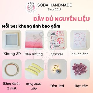 [Khung hộp 3D] Set làm khung ảnh nổi/Khung ảnh 3D tặng sinh nhật, kỉ niệm, Valentine