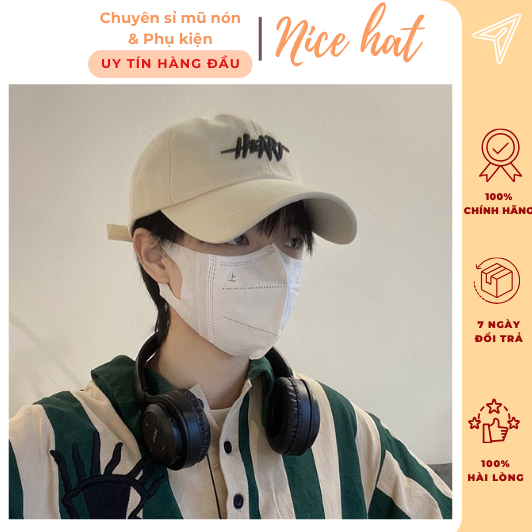 Mũ nón lưỡi trai chữ HEART thời trang unisex nam nữ - LT34