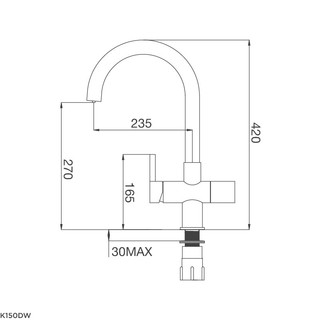 Vòi mạ Chrome MALLOCA-K150DW