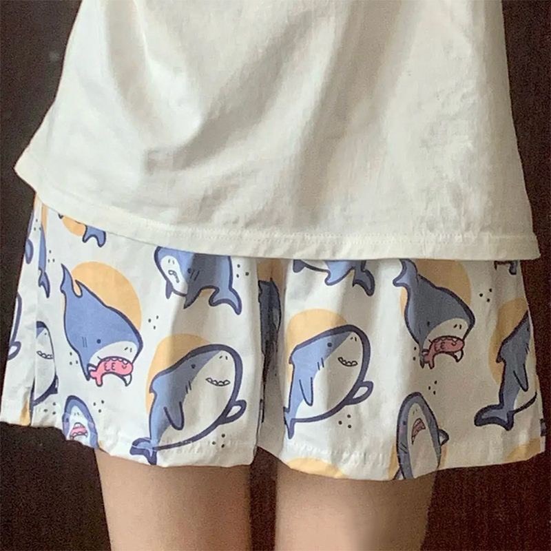 Quần Short Đùi In Họa Tiết Shark Blue Cá Heo Dễ Thương Unisex Nam Nữ