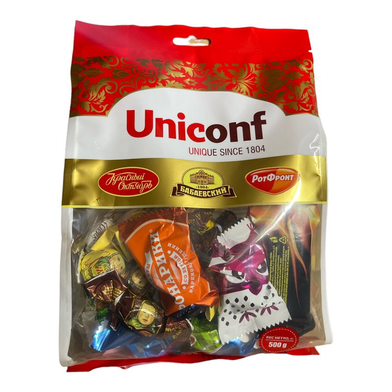 Kẹo Sô cô la Nga Mix vị Uniconf gói 500g date 14/11/2024